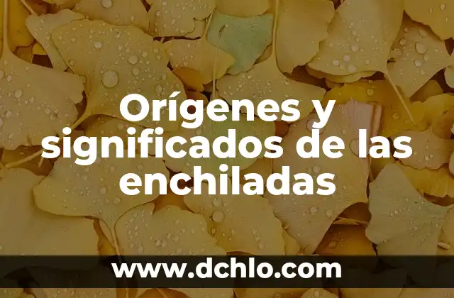 Orígenes y Evolución de la Agronomía 3 Orígenes y significados de las enchiladas