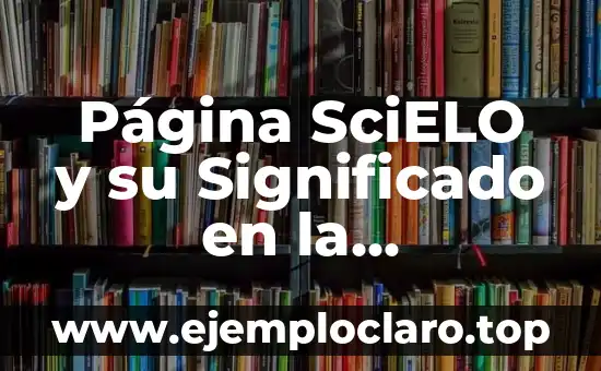 Página SciELO y su Significado en la Institución Científica