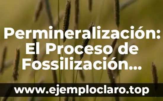 Fabricar: Concepto y Proceso de Manufactura 4 Permineralización: El Proceso de Fossilización Mineral
