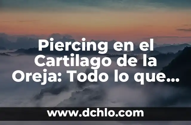 Si de Verdad Quieres Película Completa: Todo Lo Que Necesitas Saber 5 Piercing en el Cartilago de la Oreja: Todo lo que Necesitas Saber