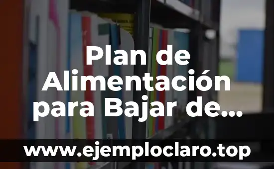Plan de Alimentación para Bajar de Peso: Guía Completa y Efectiva