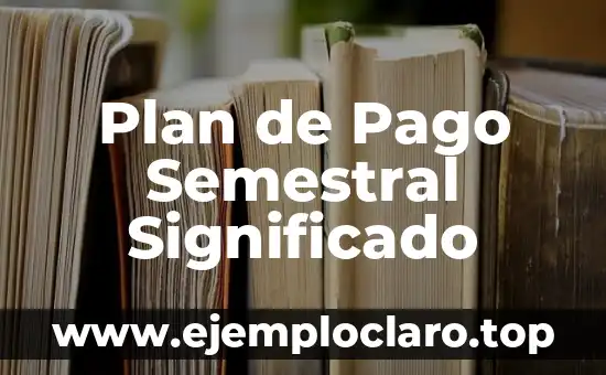 Plan de Pago Semestral Significado