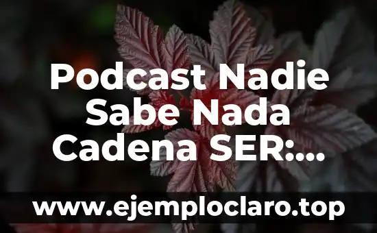 Podcast Nadie Sabe Nada Cadena SER: Análisis y Curiosidades