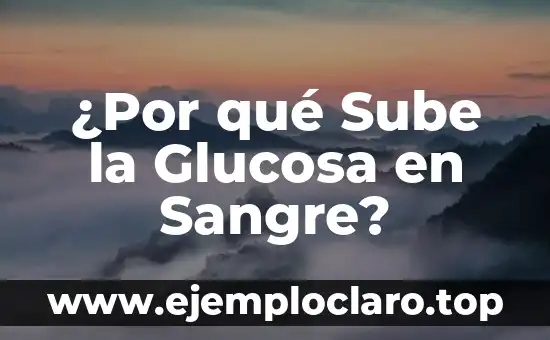 ¿Por qué Sube la Glucosa en Sangre?