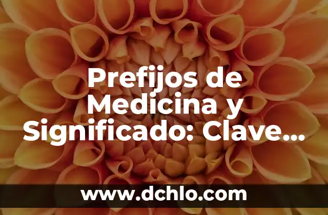 Fecha de enajenación en construcción: Un concepto clave en la transferencia de propiedades 5 Prefijos de Medicina y Significado: Clave para la Terminología Médica