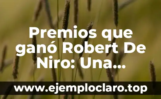 Premios que ganó Robert De Niro: Una carrera llena de reconocimientos