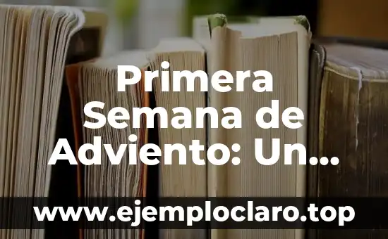 Primera Semana de Adviento: Un Viaje de Reflexión y Esperanza