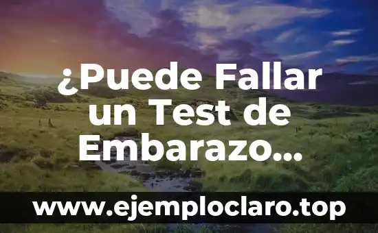 ¿Puede Fallar un Test de Embarazo Positivo? Análisis y Explicaciones