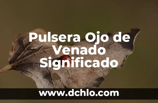 El Significado y Orígenes de Volvió 6 Pulsera Ojo de Venado Significado