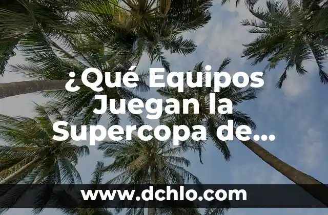 La Final de la Supercopa de España: Todo lo que Necesitas Saber 4 ¿Qué Equipos Juegan la Supercopa de España?