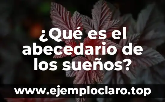 ¿Qué es el abecedario de los sueños?