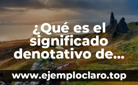 ¿Qué es el significado denotativo de una imagen?