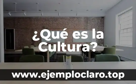 ¿Qué es la Cultura?