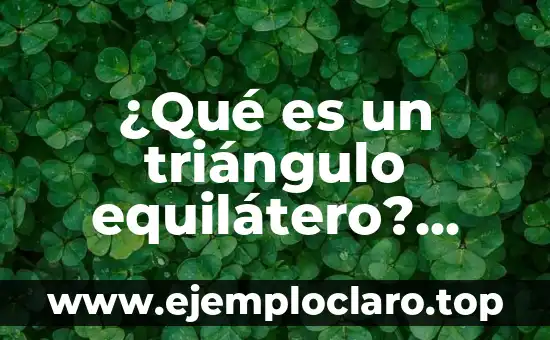 ¿Qué es un triángulo equilátero? Introducción al concepto