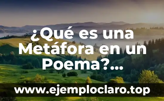 ¿Qué son versos en un poema? Definición y estructura 7 ¿Qué es una Metáfora en un Poema? Definición y Ejemplos