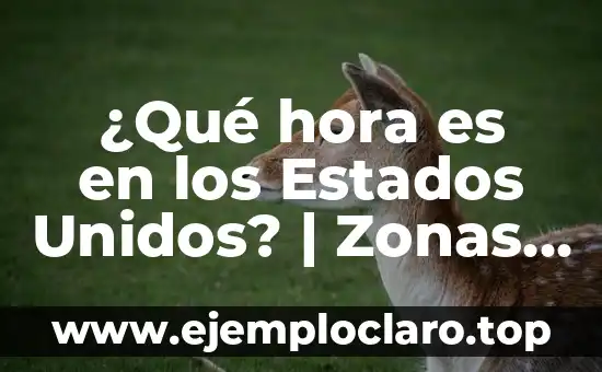 ¿Qué hora es en los Estados Unidos? | Zonas horarias en EE.UU.