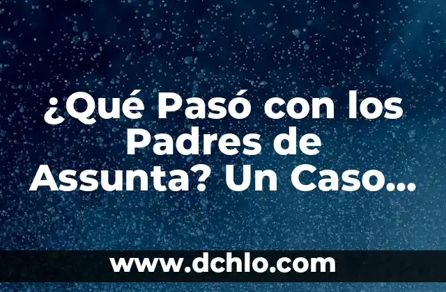 ¿Cuánto dura un bote de leche de bebe: Guía completa para padres primerizos 5 ¿Qué Pasó con los Padres de Assunta? Un Caso de Misterio y Drama Familiar