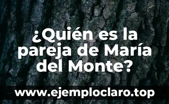 ¿Quién es la pareja de María del Monte?
