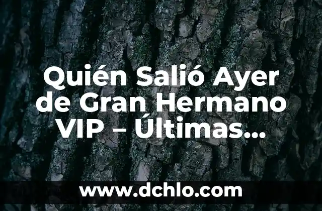 Multitud: El significado detrás de una gran cantidad de personas 3 Quién Salió Ayer de Gran Hermano VIP – Últimas Noticias y Resultados