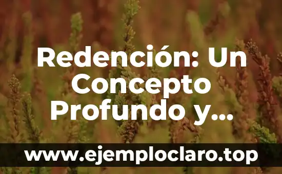 La Pasión de Cristo: Un Viaje Bíblico de Sacrificio y Redención 4 Redención: Un Concepto Profundo y Transformador