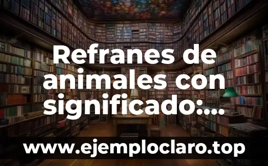 Palabras con significado de naturaleza: Un viaje al corazón del lenguaje ambiental 3 Refranes de animales con significado: Sabiduría a través de la naturaleza