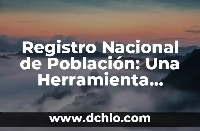 Quebrantado de Corazón: Un Concepto Bíblico Fundamental 4 Registro Nacional de Población: Una Herramienta Fundamental
