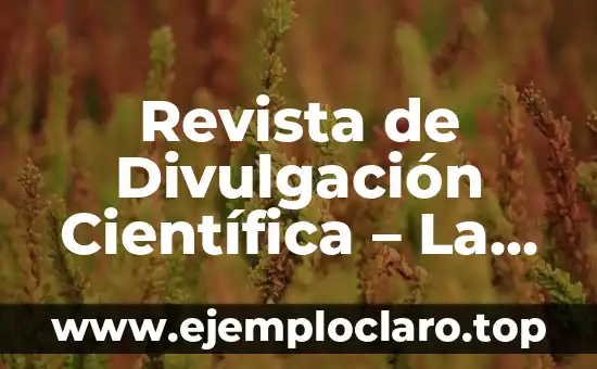 Revista de Divulgación Científica – La Puerta al Saber