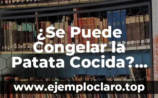 ¿Se Puede Congelar la Patata Cocida? Una Guía Completa