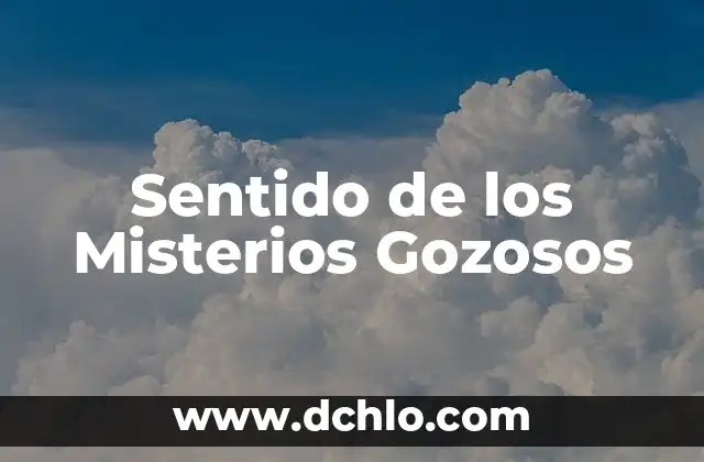 Immanuel Kant y el Sentido de la Existencia 4 Sentido de los Misterios Gozosos