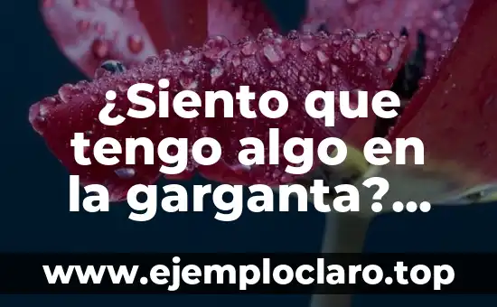 ¿Siento que tengo algo en la garganta? ¿Qué puede ser?