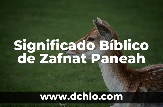 Significado de Aarón: Descubre el Origen y Simbolismo Bíblico 4 Significado Bíblico de Zafnat Paneah