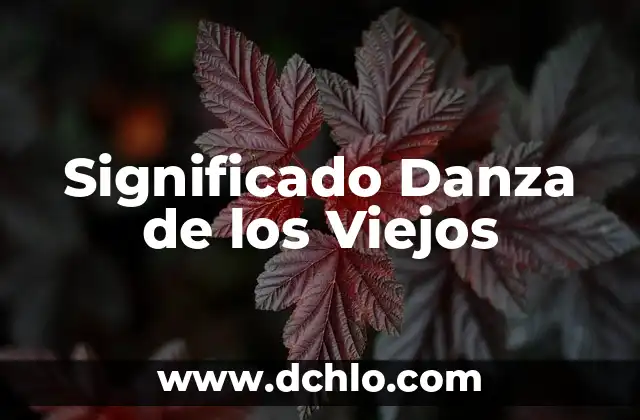 El significado de la danza ritual 3 Significado Danza de los Viejos