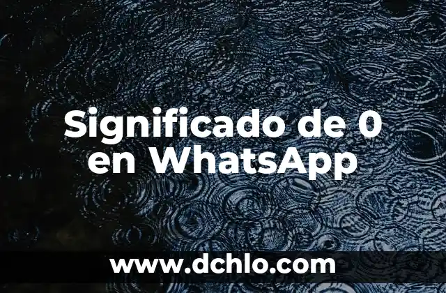 Significado de la Cruz de Navajas Mecano 4 Significado de 0 en WhatsApp