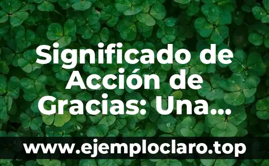 Significado del Valor de las Gracias 4 Significado de Acción de Gracias: Una Celebración de Gratitud