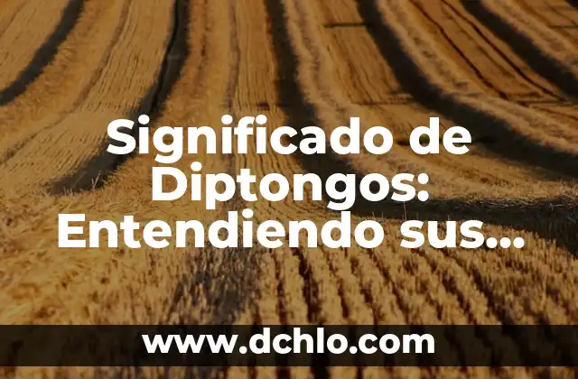 Entendiendo el Concepto de Segmentos de Mercado 3 Significado de Diptongos: Entendiendo sus Sonidos en el Lenguaje