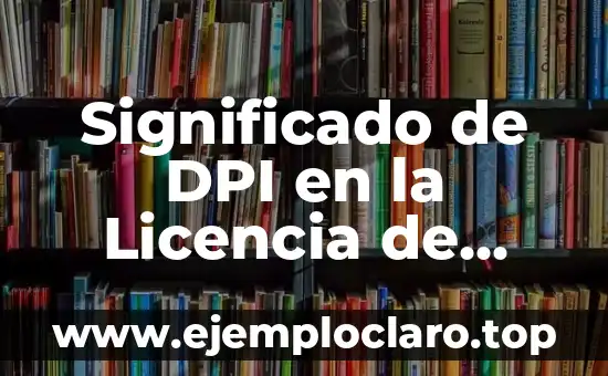 Significado de DPI en la Licencia de Conducir