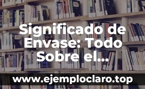 Significado de Envase: Todo Sobre el Embalaje de Productos