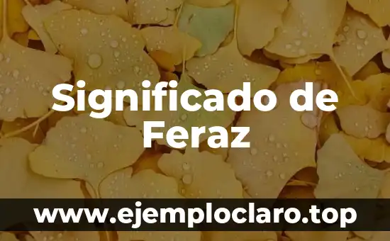 Significado de Feraz