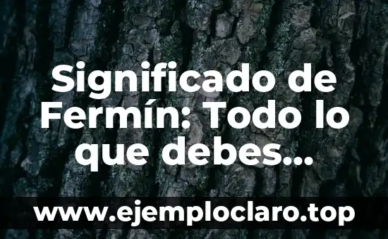 Significado de Fermín: Todo lo que debes saber