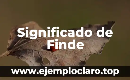 Significado de Finde