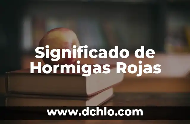 Detritos de Hormigas Significado 5 Significado de Hormigas Rojas