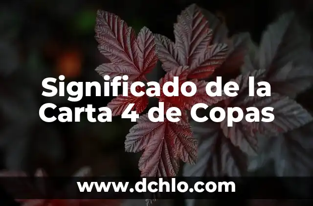 Significado de 'Cruz de Navajas' de Mecano: Un Análisis Profundo 6 Significado de la Carta 4 de Copas