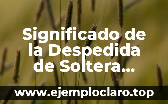 Significado de la Despedida de Soltera Bíblica