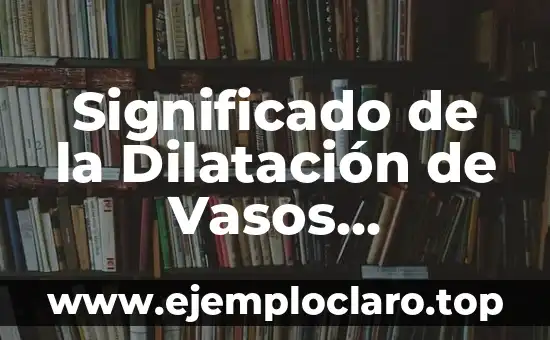 Significado de la Dilatación de Vasos Capilares: Explicación Detallada