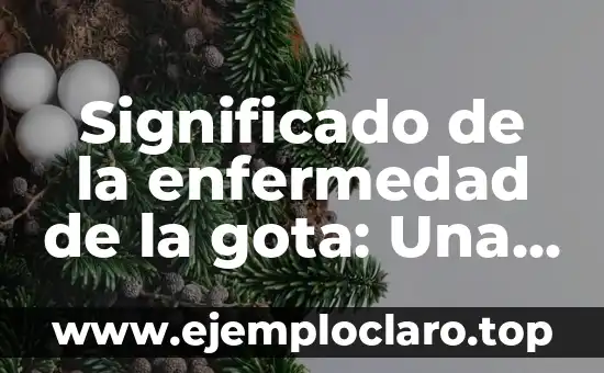 El verdadero significado de Grinch 5 Significado de la enfermedad de la gota: Una guía completa
