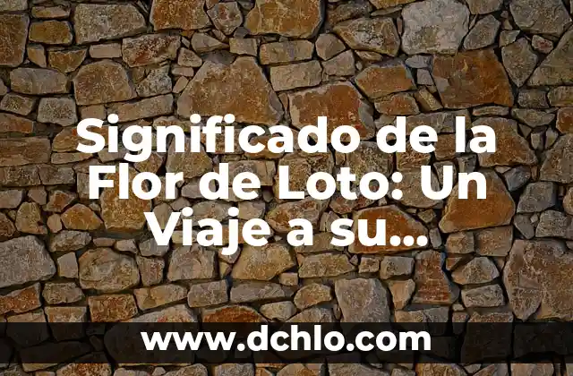 ¿Cuál es el significado de hediondas? 3 Significado de la Flor de Loto: Un Viaje a su Simbolismo