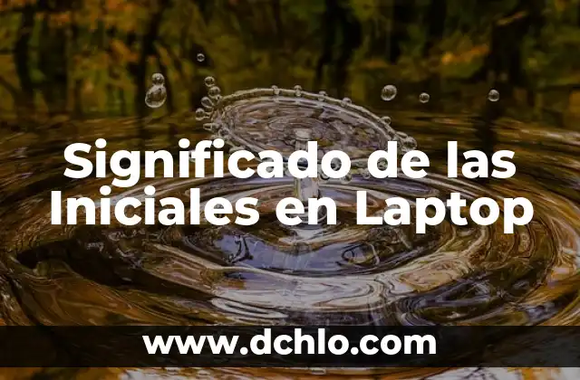 Significado de las iniciales de HDMI 4 Significado de las Iniciales en Laptop