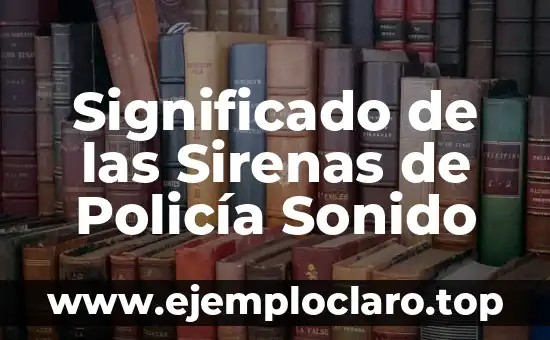 El Significado de Policía Cibernética 3 Significado de las Sirenas de Policía Sonido