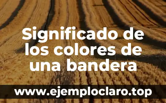 Significado de los colores de una bandera