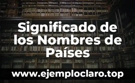 Significado de los Nombres de Países